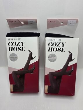 Berkshire Cozy Hose Fleece Lined Tights in Black